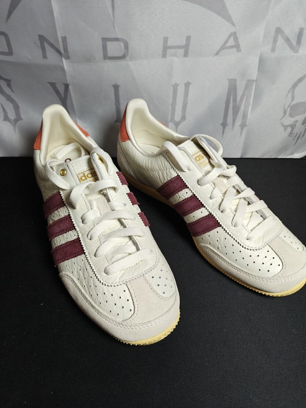 Adidas Originals Japan Womens 8 Casual Lace-Up Sneaker - White/Shadow Red/Orange